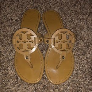 Tory Burch Miller Sandals Sand Patent